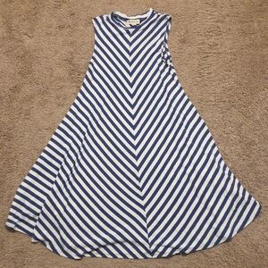 Tucker + Tate Nautical Striped Blue and White Kids Dress size M 8/10